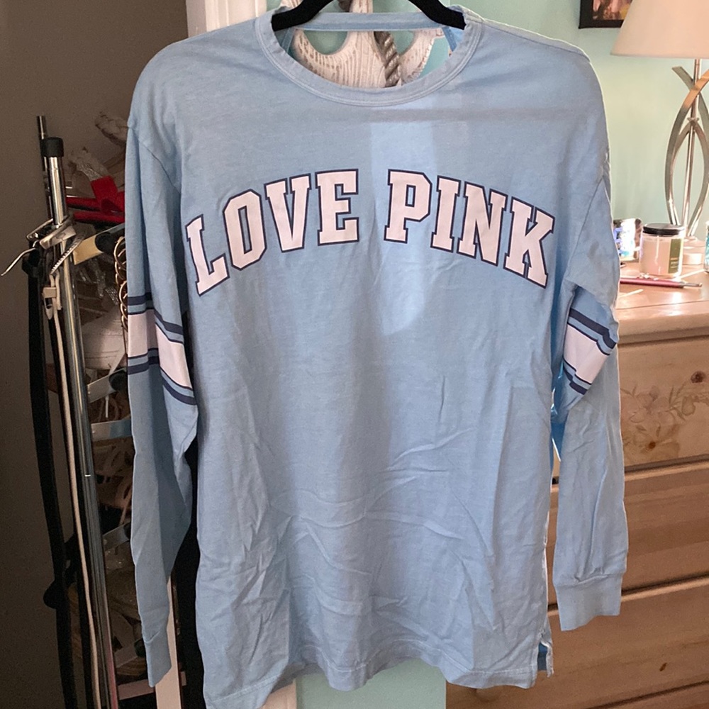 VS Pink Cut Out Long Sleeve Shirt